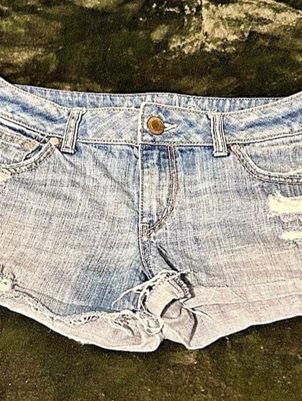 American Eagle Women's Distressed Denim Jean Shorts Size 12